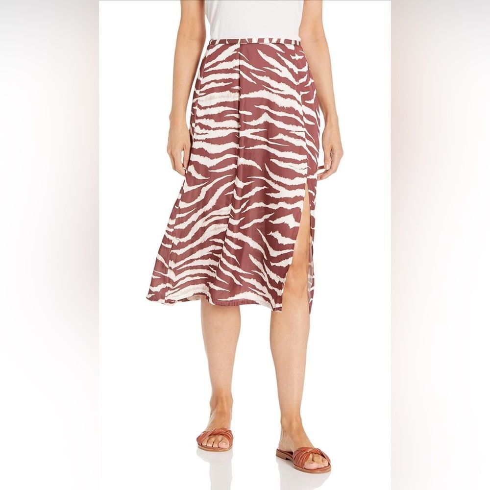 PAIGE Larsa Animal Brown White Print Skirt Sz 4 EUC